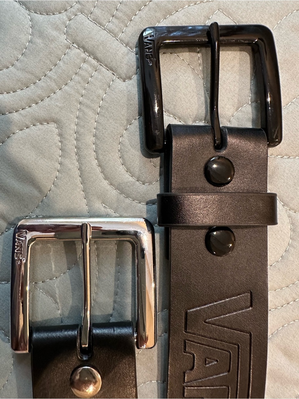 Vans Black Leather Belts with Pyramid Studs (Set of 2) - Picture 11 of 13